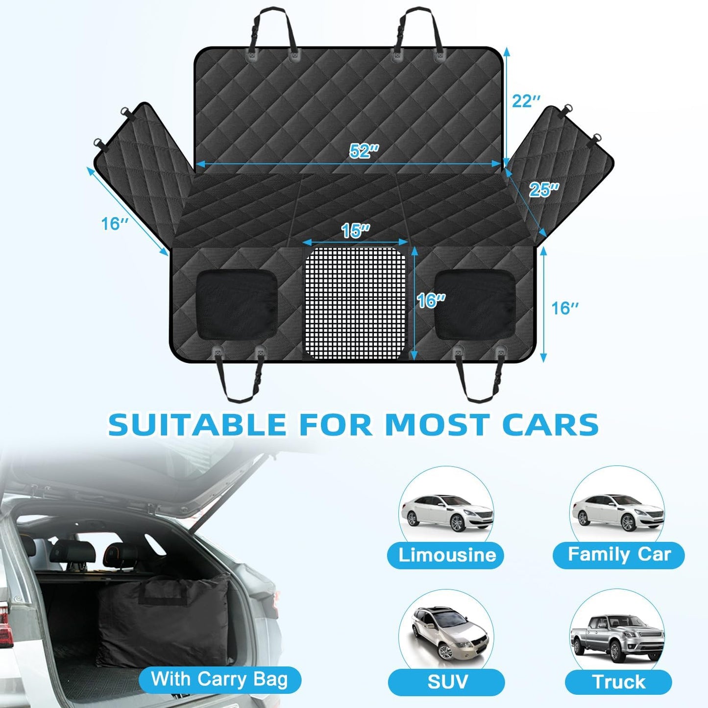 Yuli PupNest - Backseat Cover for Dog Owners